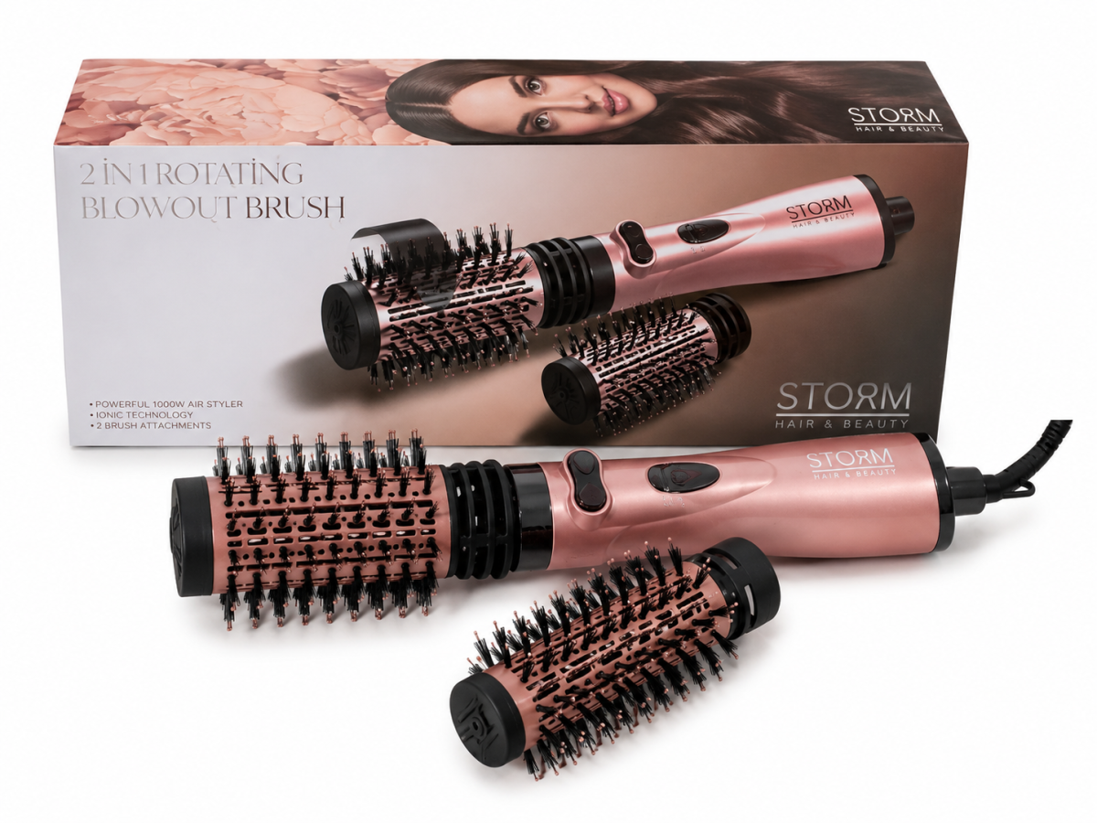 מברשת חשמלית מסתובבת עם שני ראשים סטורם STORM - גולדן רוז