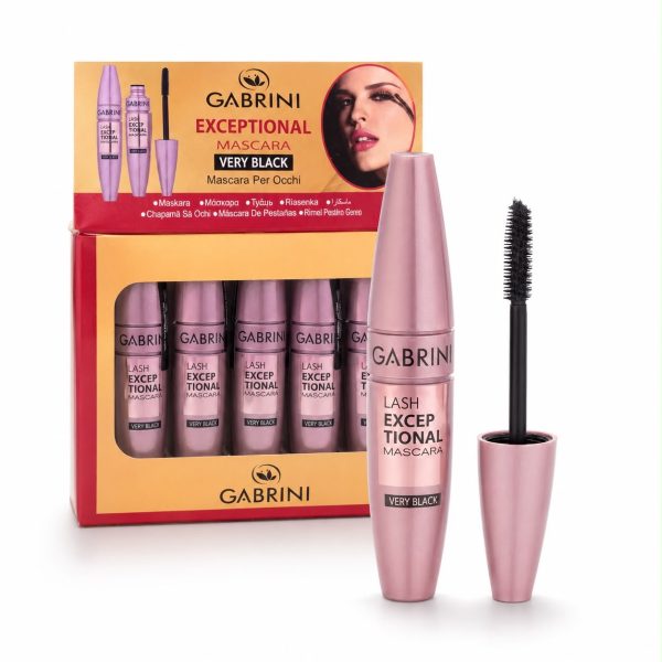 מסקרה Gabrini Exceptional Very Black – למראה ריסים מודגש ועוצמתי